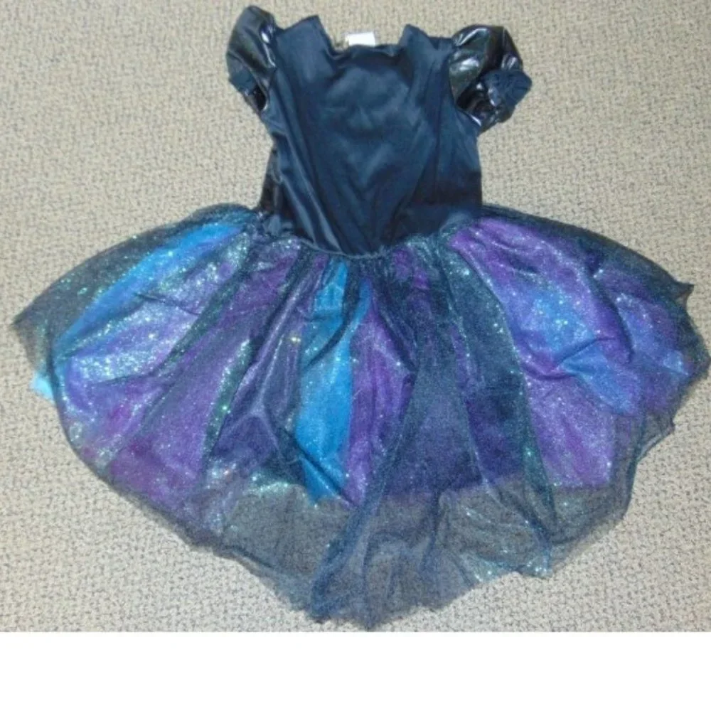 Unicorn Midnight Halloween Costume 8/10 Purple Dress, Wings, Headband 3 Pc Girls